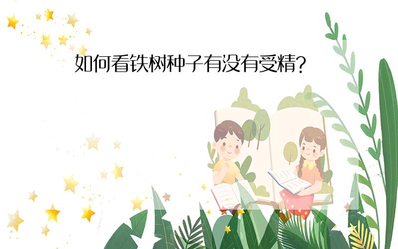 如何看铁树种子有没有受精?