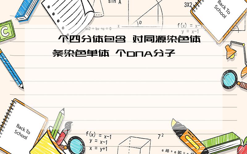 一个四分体包含 对同源染色体 条染色单体 个DNA分子