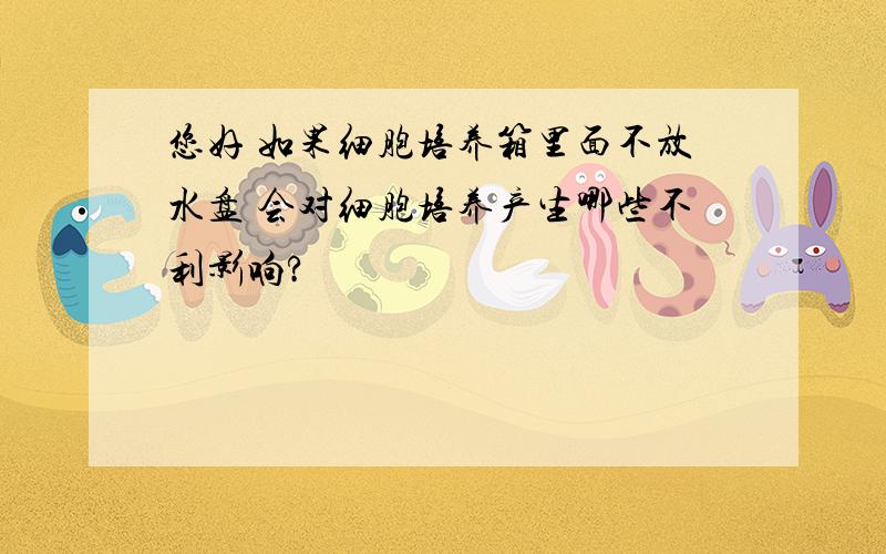 您好 如果细胞培养箱里面不放水盘 会对细胞培养产生哪些不利影响?