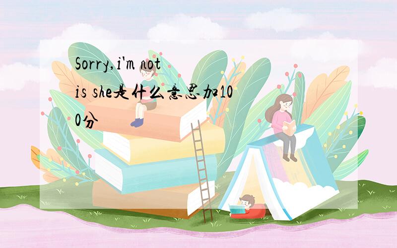 Sorry,i'm not is she是什么意思加100分