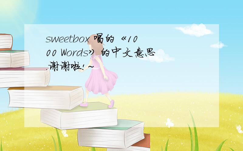 sweetbox 唱的《1000 Words》的中文意思.谢谢啦!~