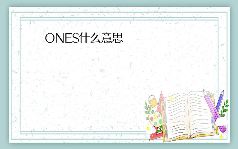 ONES什么意思