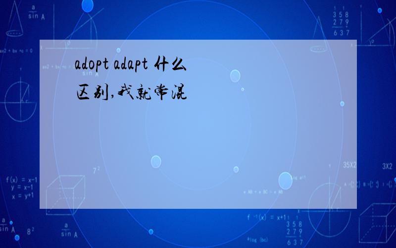 adopt adapt 什么区别,我就常混