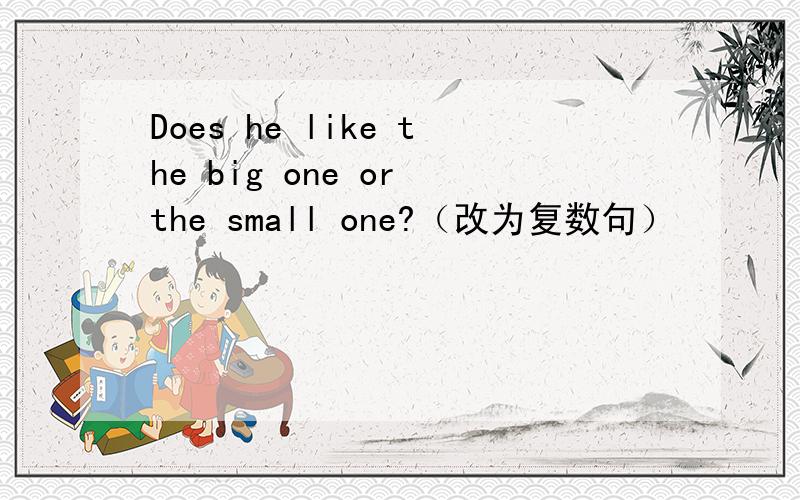 Does he like the big one or the small one?（改为复数句）