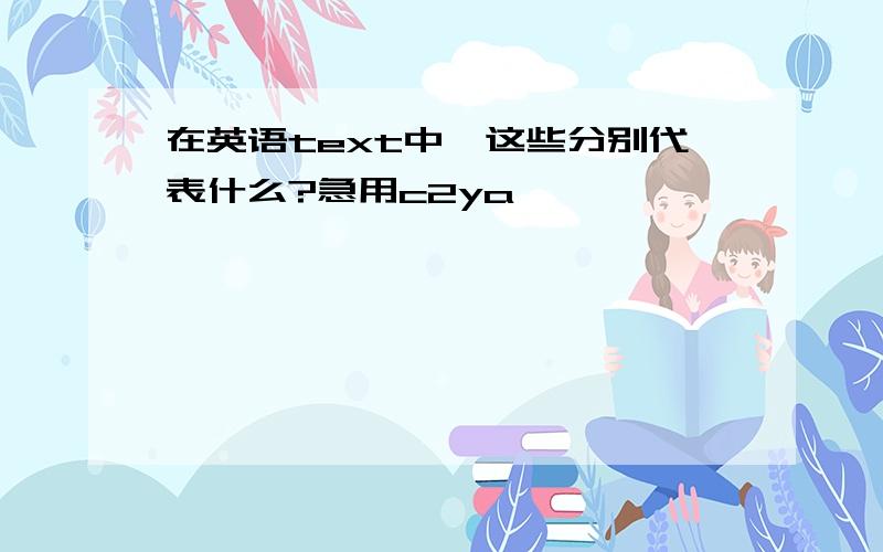 在英语text中,这些分别代表什么?急用c2ya