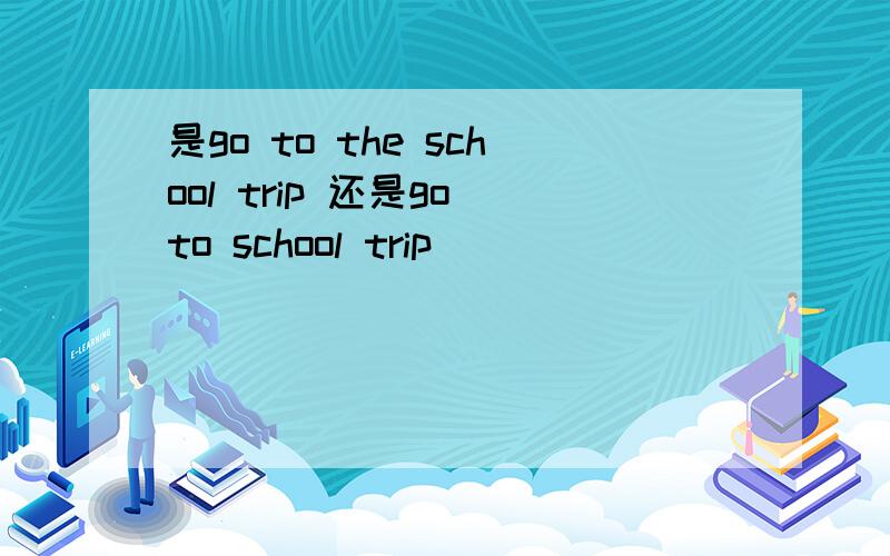 是go to the school trip 还是go to school trip