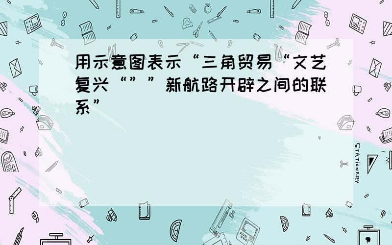 用示意图表示“三角贸易“文艺复兴“””新航路开辟之间的联系”