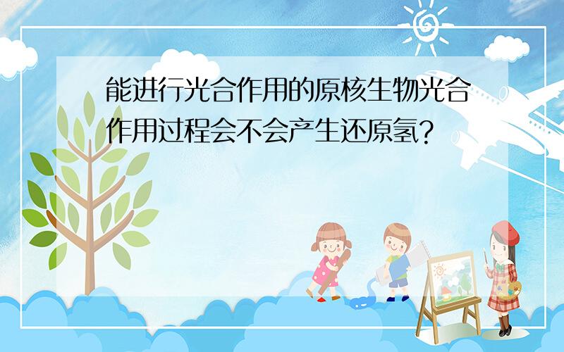 能进行光合作用的原核生物光合作用过程会不会产生还原氢?