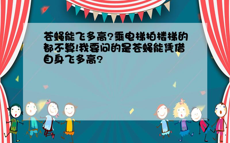 苍蝇能飞多高?乘电梯拍楼梯的都不算!我要问的是苍蝇能凭借自身飞多高?