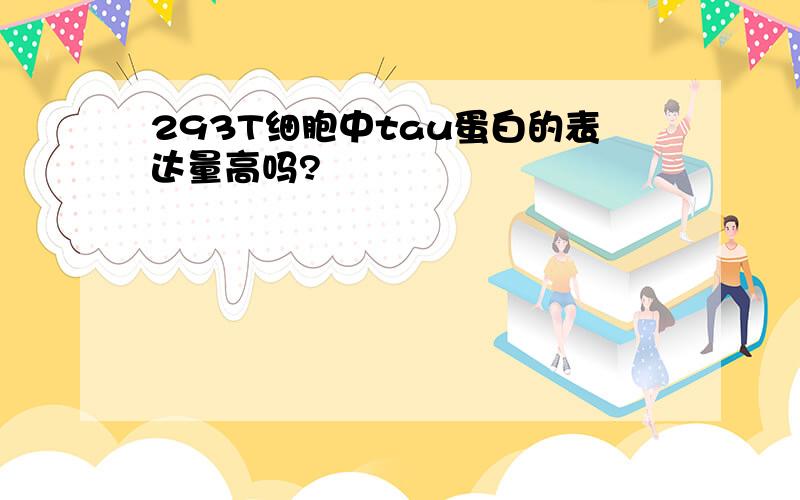 293T细胞中tau蛋白的表达量高吗?