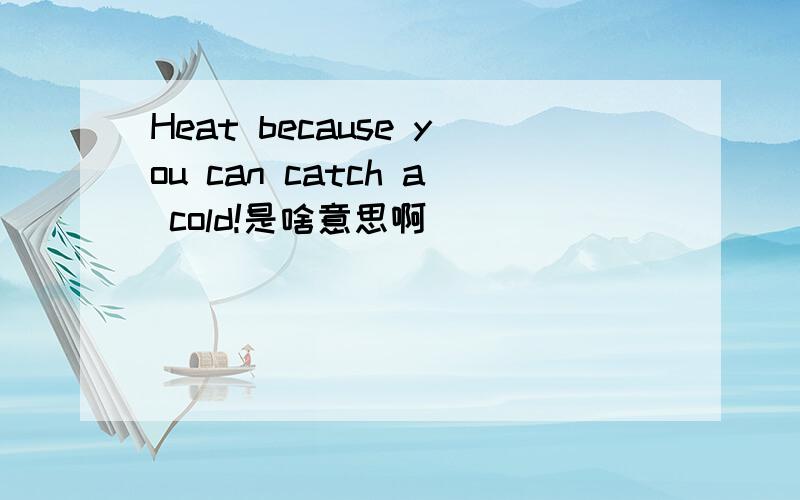 Heat because you can catch a cold!是啥意思啊