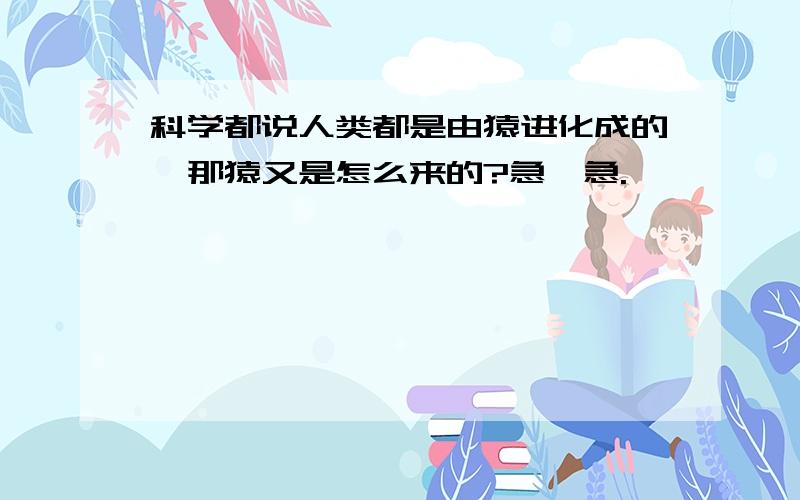 科学都说人类都是由猿进化成的,那猿又是怎么来的?急,急.