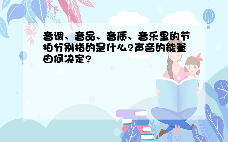 音调、音品、音质、音乐里的节拍分别指的是什么?声音的能量由何决定?