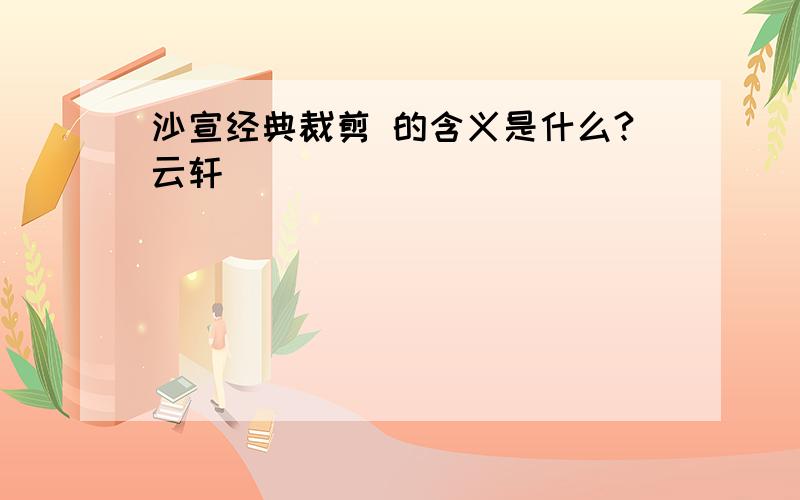 沙宣经典裁剪 的含义是什么?云轩