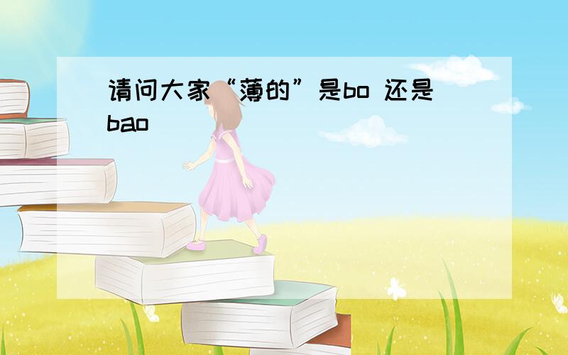 请问大家“薄的”是bo 还是bao