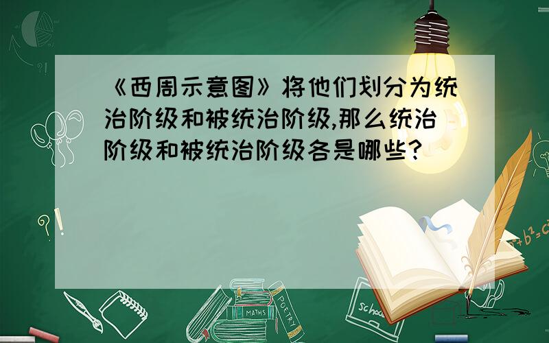 《西周示意图》将他们划分为统治阶级和被统治阶级,那么统治阶级和被统治阶级各是哪些?