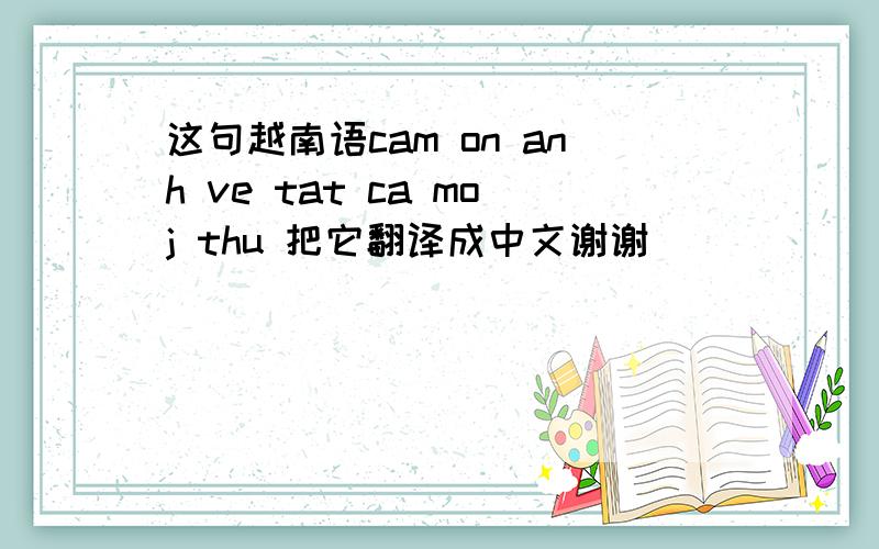 这句越南语cam on anh ve tat ca moj thu 把它翻译成中文谢谢