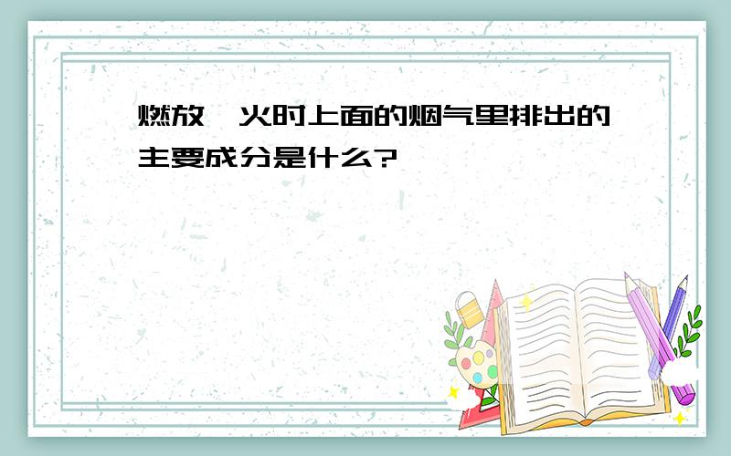 燃放篝火时上面的烟气里排出的主要成分是什么?