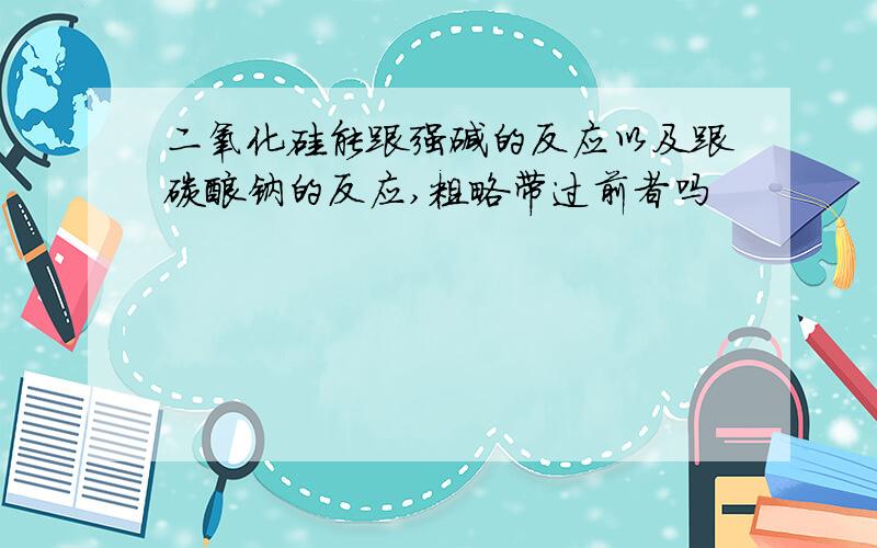 二氧化硅能跟强碱的反应以及跟碳酸钠的反应,粗略带过前者吗