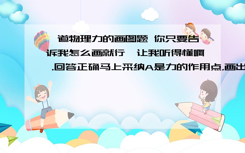 一道物理力的画图题 你只要告诉我怎么画就行,让我听得懂啊 .回答正确马上采纳A是力的作用点，画出拔钉子的最小动力F  注意 要有辅助线啊    有图再多加5分 不号意思啊  现在已经提高悬