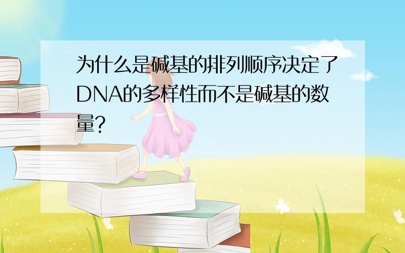 为什么是碱基的排列顺序决定了DNA的多样性而不是碱基的数量?