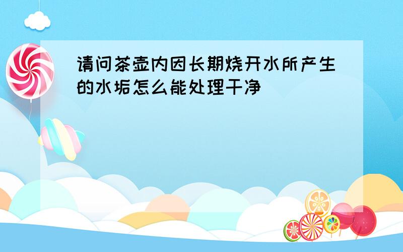 请问茶壶内因长期烧开水所产生的水垢怎么能处理干净