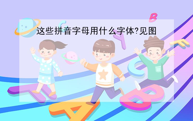 这些拼音字母用什么字体?见图