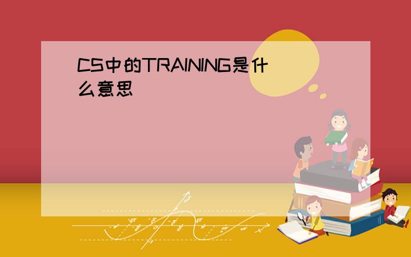 CS中的TRAINING是什么意思