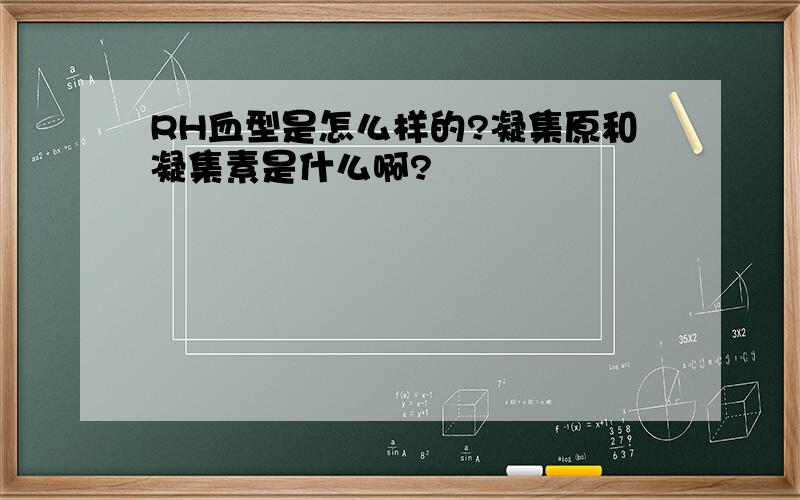 RH血型是怎么样的?凝集原和凝集素是什么啊?