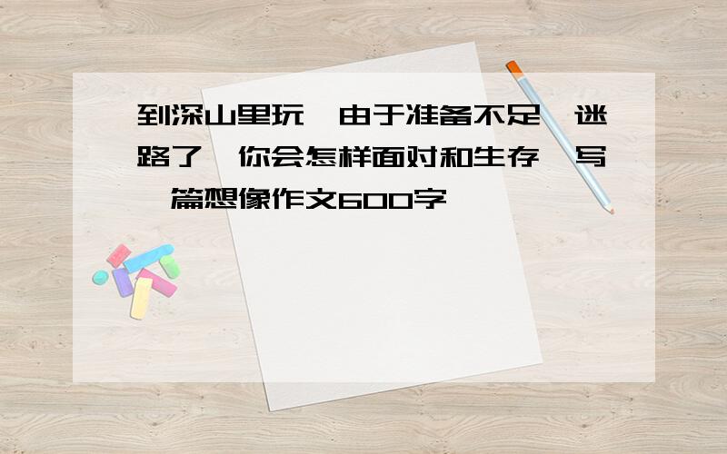 到深山里玩,由于准备不足,迷路了,你会怎样面对和生存,写一篇想像作文600字