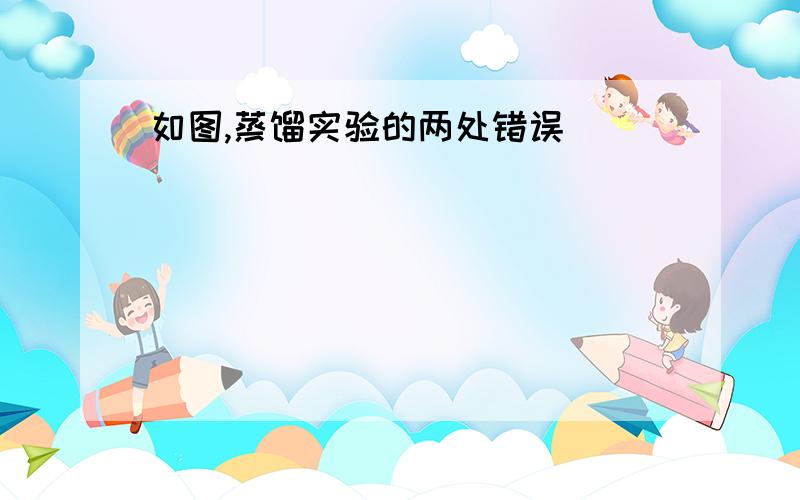 如图,蒸馏实验的两处错误