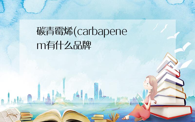 碳青霉烯(carbapenem有什么品牌