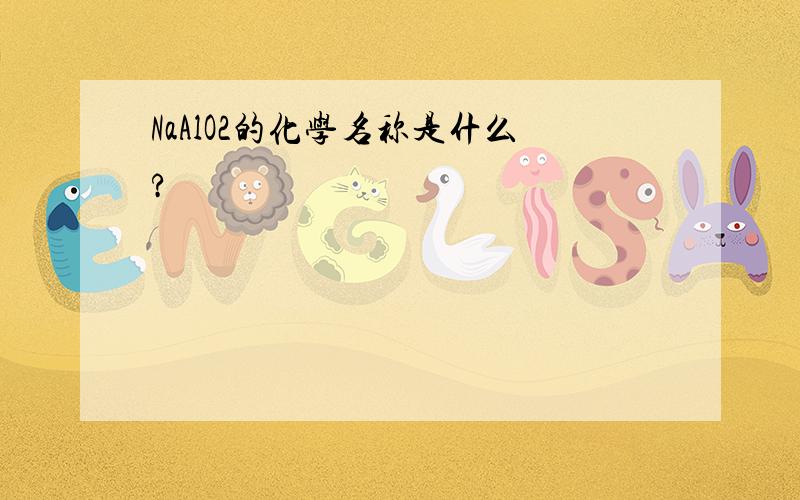 NaAlO2的化学名称是什么?