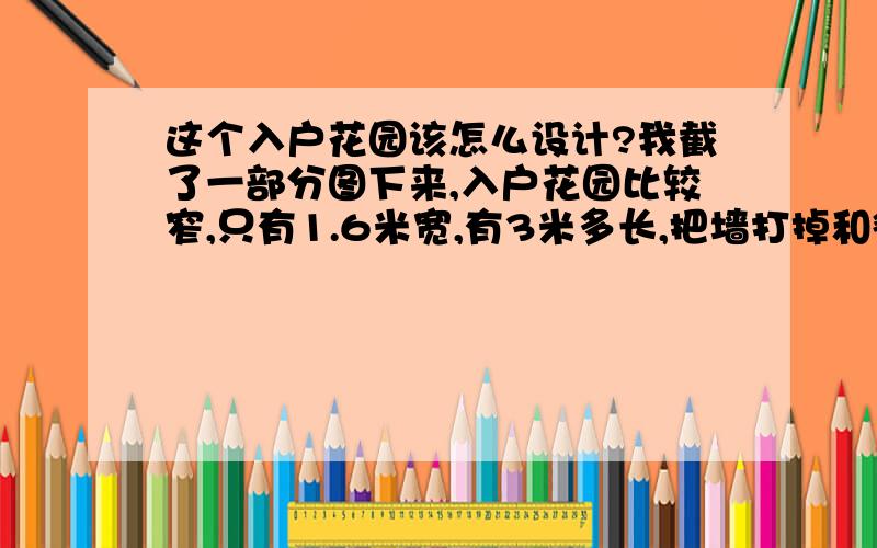 这个入户花园该怎么设计?我截了一部分图下来,入户花园比较窄,只有1.6米宽,有3米多长,把墙打掉和餐厅连一起的话,餐厅就太大了不合适,该怎么处理这一块呢?就三口人,另外还有三间房,南边