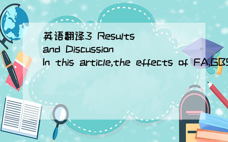 英语翻译3 Results and DiscussionIn this article,the effects of FA,GBS and SF used in LC both respectively and together on the permeability were studied.The results are shown in Table 3,the more the quantity that passed through the specimen and th