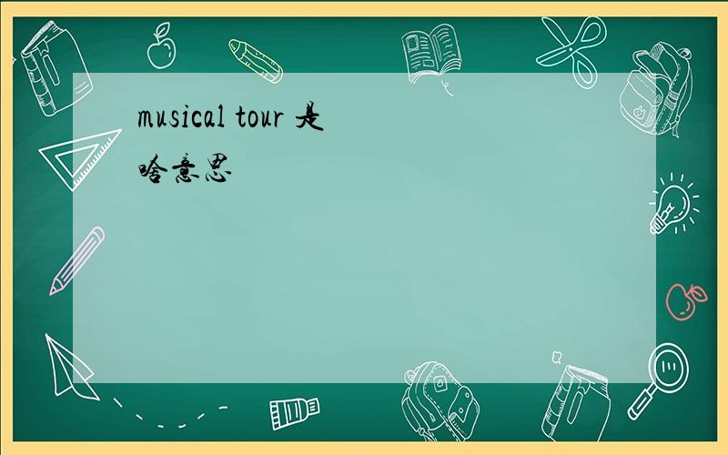 musical tour 是啥意思