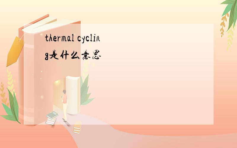 thermal cycling是什么意思