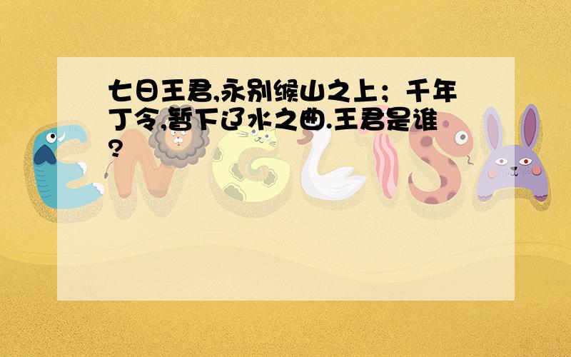 七日王君,永别缑山之上；千年丁令,暂下辽水之曲.王君是谁?