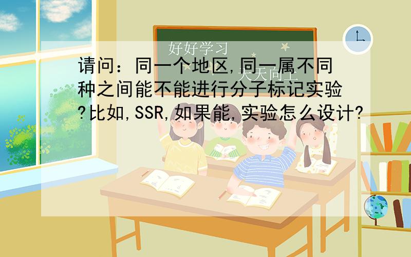 请问：同一个地区,同一属不同种之间能不能进行分子标记实验?比如,SSR,如果能,实验怎么设计?