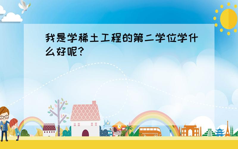 我是学稀土工程的第二学位学什么好呢?