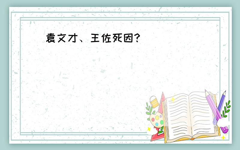 袁文才、王佐死因?