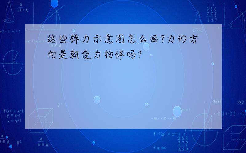 这些弹力示意图怎么画?力的方向是朝受力物体吗?