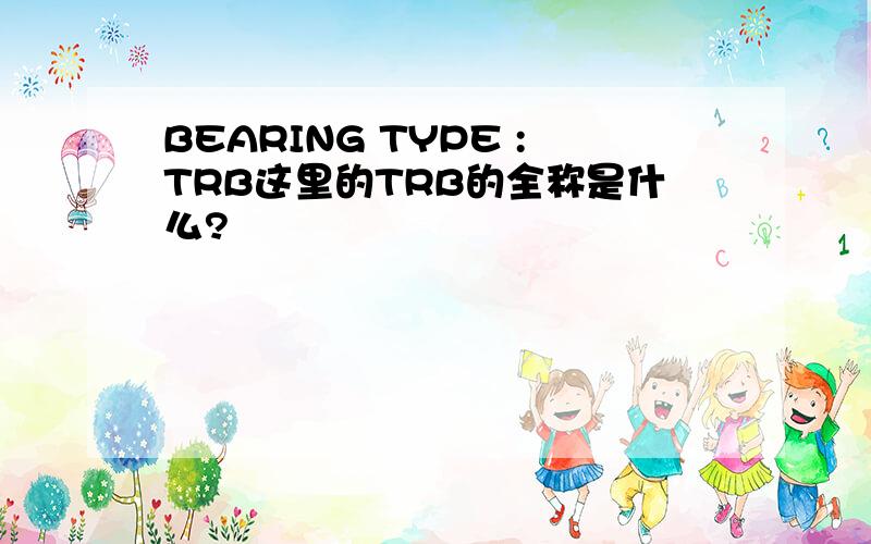 BEARING TYPE :TRB这里的TRB的全称是什么?