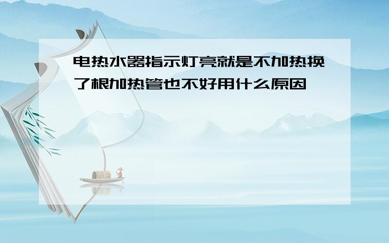 电热水器指示灯亮就是不加热换了根加热管也不好用什么原因