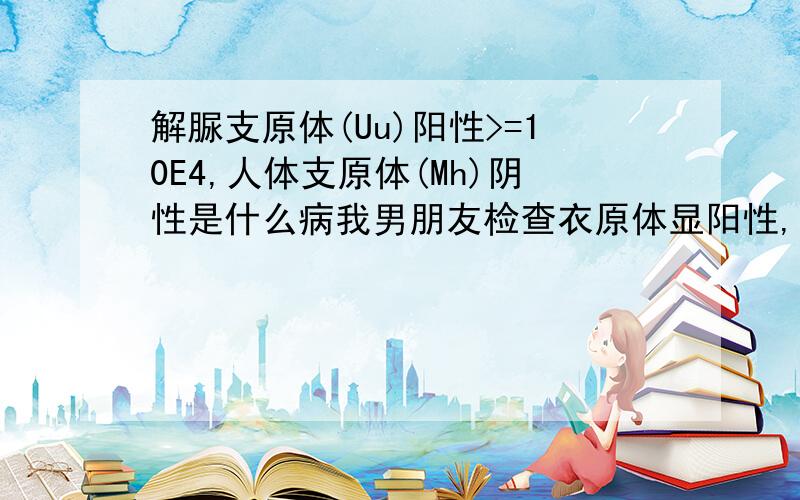 解脲支原体(Uu)阳性>=10E4,人体支原体(Mh)阴性是什么病我男朋友检查衣原体显阳性,我刚检查报告出来除了衣原体显阳性,另支原体如题报告《解脲支原体(Uu)阳性>=10E4,人体支原体(Mh)阴性》,请问