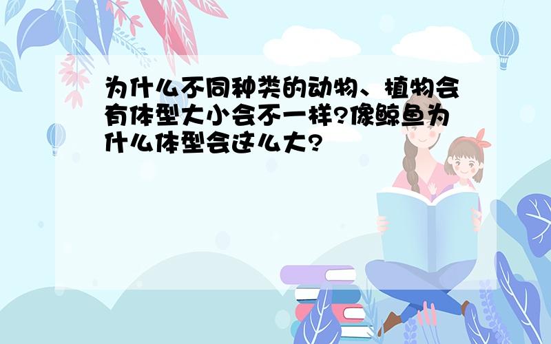 为什么不同种类的动物、植物会有体型大小会不一样?像鲸鱼为什么体型会这么大?