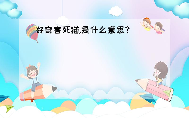 好奇害死猫,是什么意思?