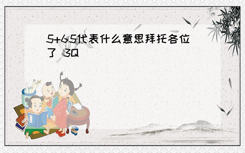 5+65代表什么意思拜托各位了 3Q