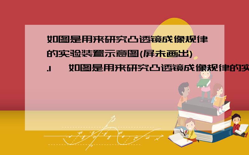 如图是用来研究凸透镜成像规律的实验装置示意图(屏未画出).1、 如图是用来研究凸透镜成像规律的实验装置示意图(屏未画出),当蜡烛和透镜放在图示位置时,通过移动光屏,可以在光屏上得到