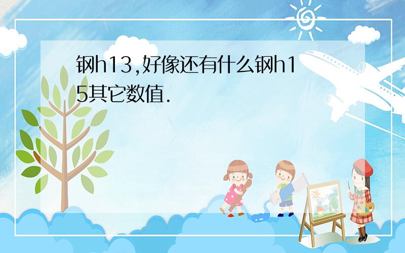 钢h13,好像还有什么钢h15其它数值.